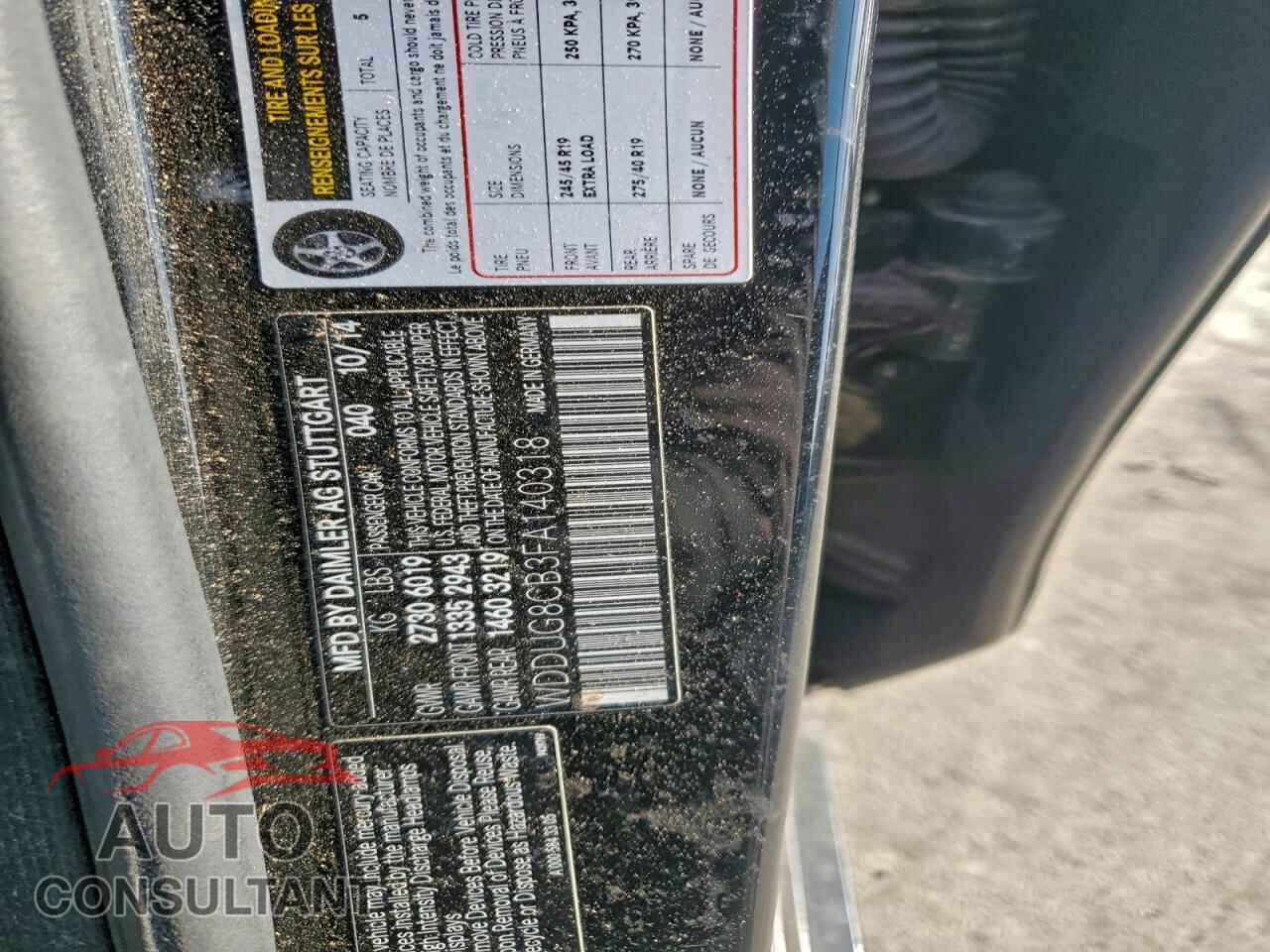 MERCEDES-BENZ S-CLASS 2015 - WDDUG8CB3FA140318