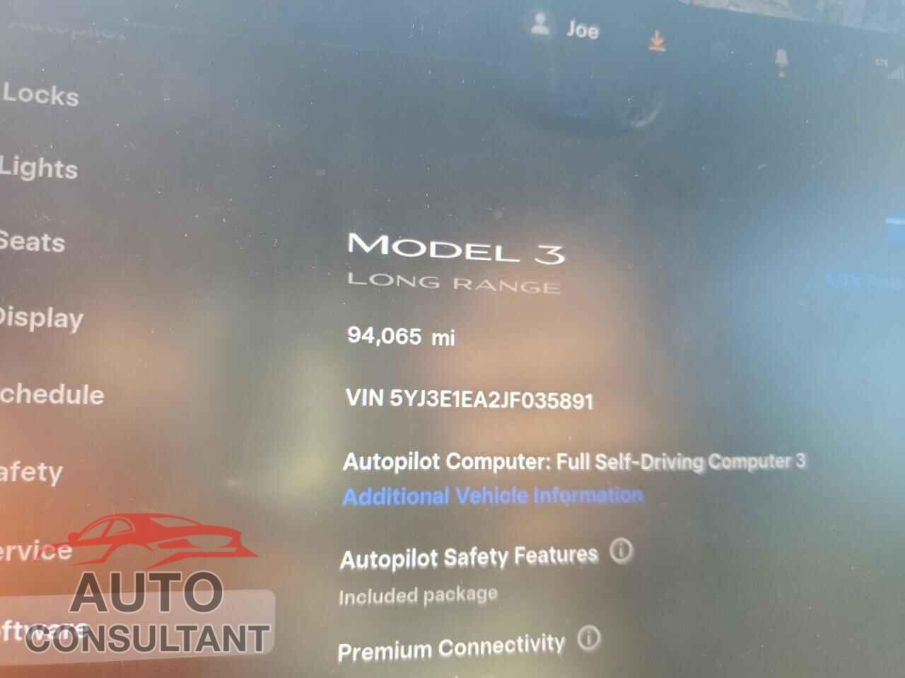 TESLA MODEL 3 2018 - 5YJ3E1EA2JF035891