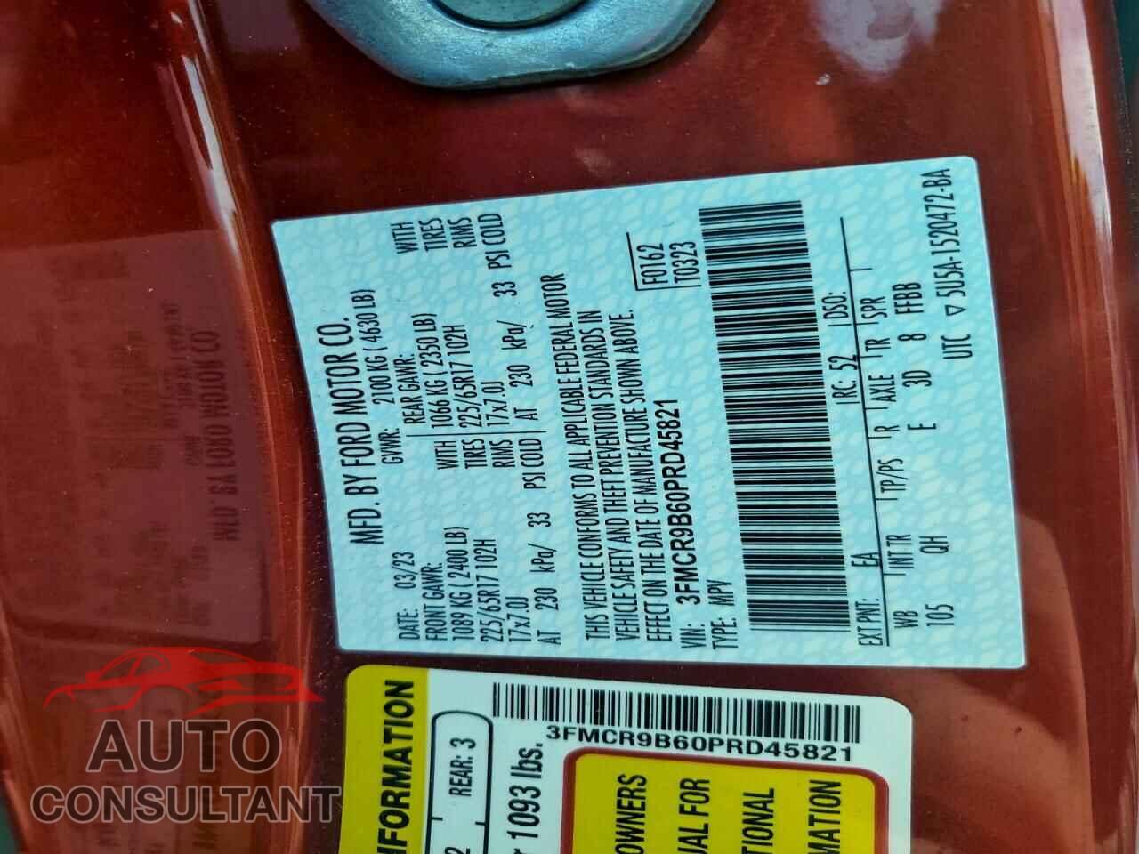 FORD BRONCO 2023 - 3FMCR9B60PRD45821