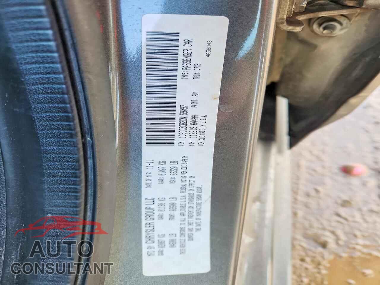 DODGE AVENGER 2012 - 1C3CDZCB2CN159097