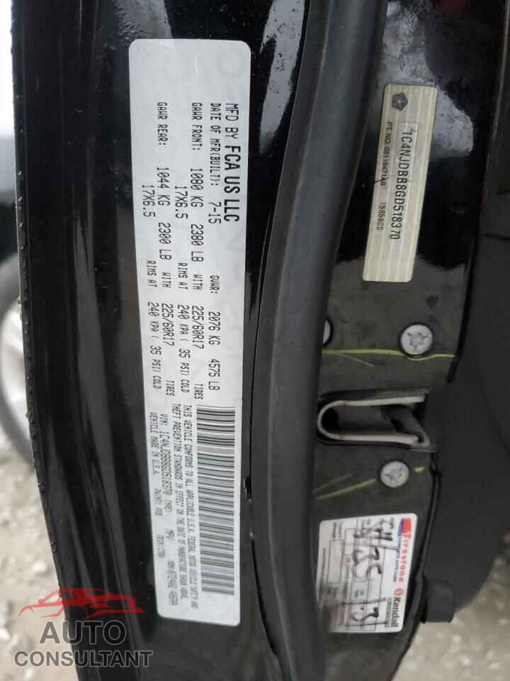 JEEP COMPASS 2016 - 1C4NJDBB8GD518370