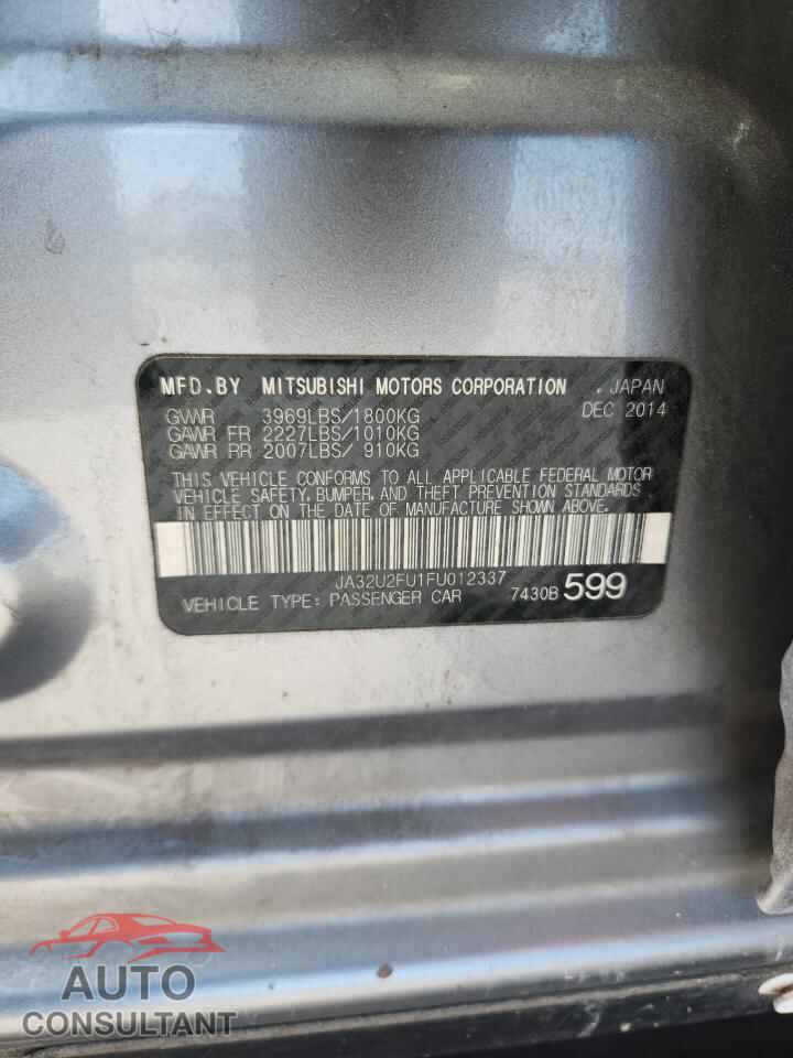 MITSUBISHI LANCER 2015 - JA32U2FU1FU012337