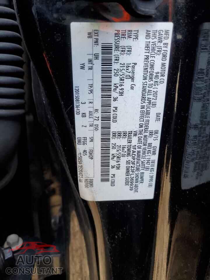 FORD FOCUS 2015 - 1FADP3F23FL369939