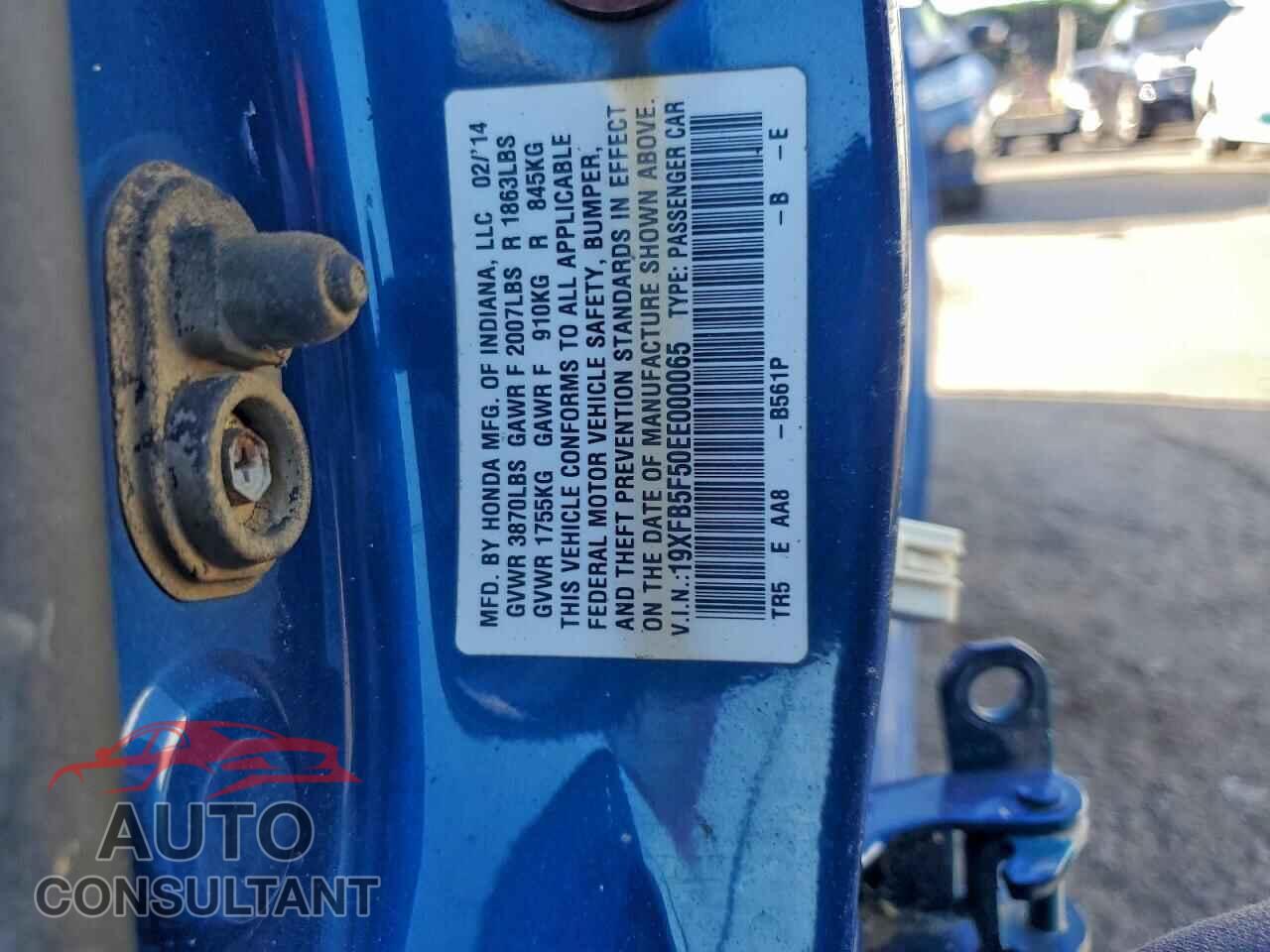HONDA CIVIC 2014 - 19XFB5F50EE000065