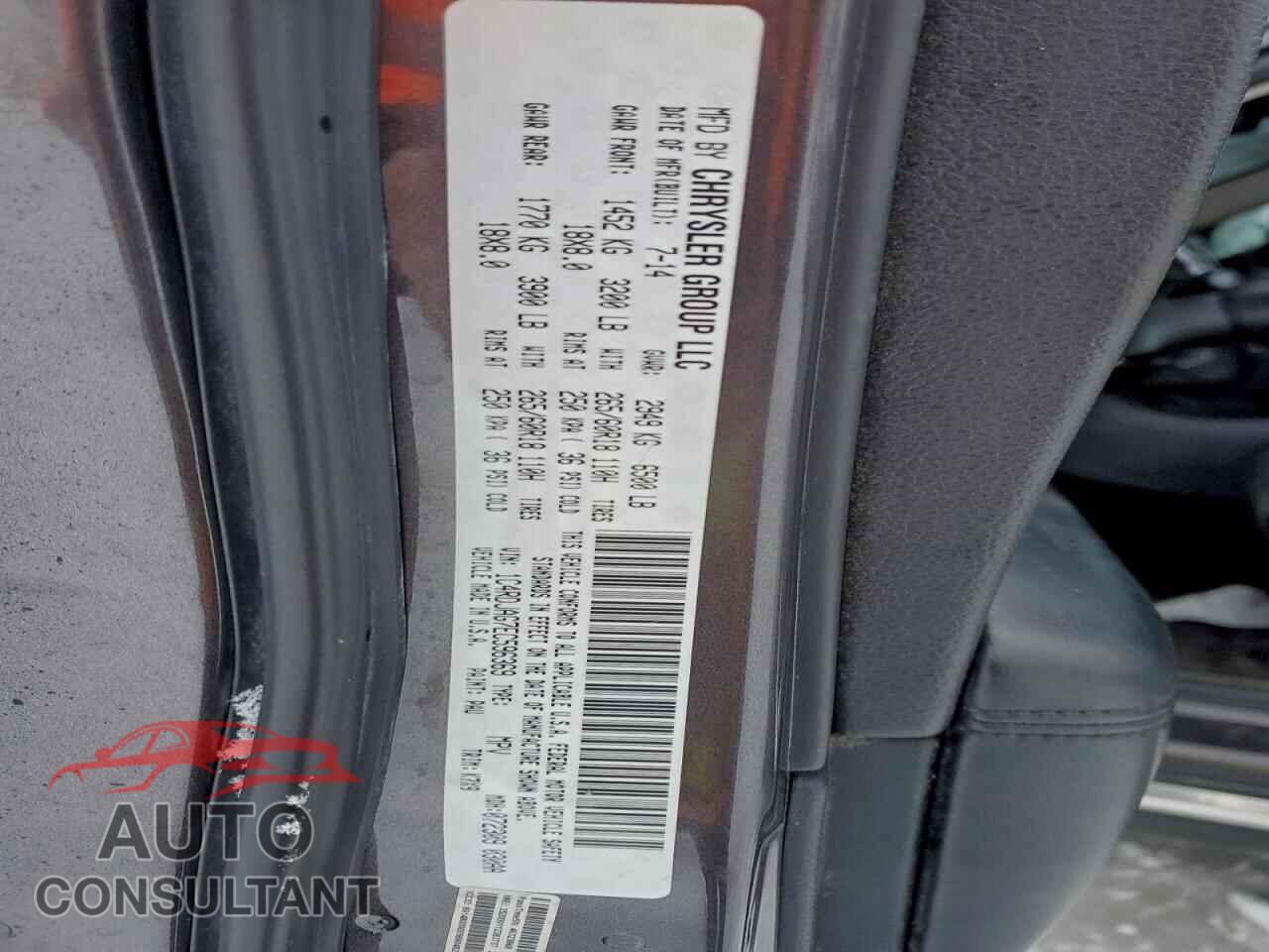 DODGE DURANGO 2014 - 1C4RDJAG7EC596369