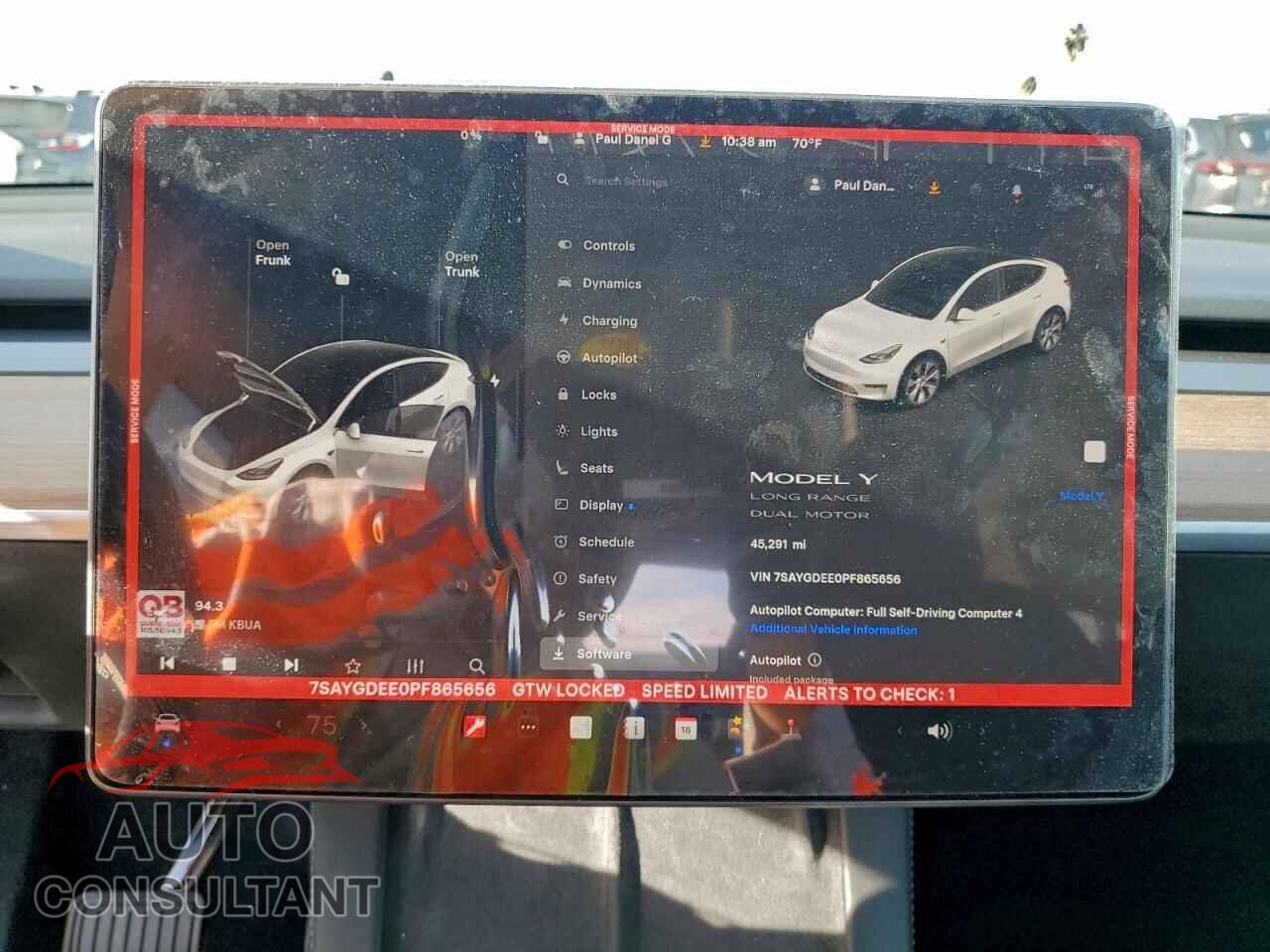 TESLA MODEL Y 2023 - 7SAYGDEE0PF865656