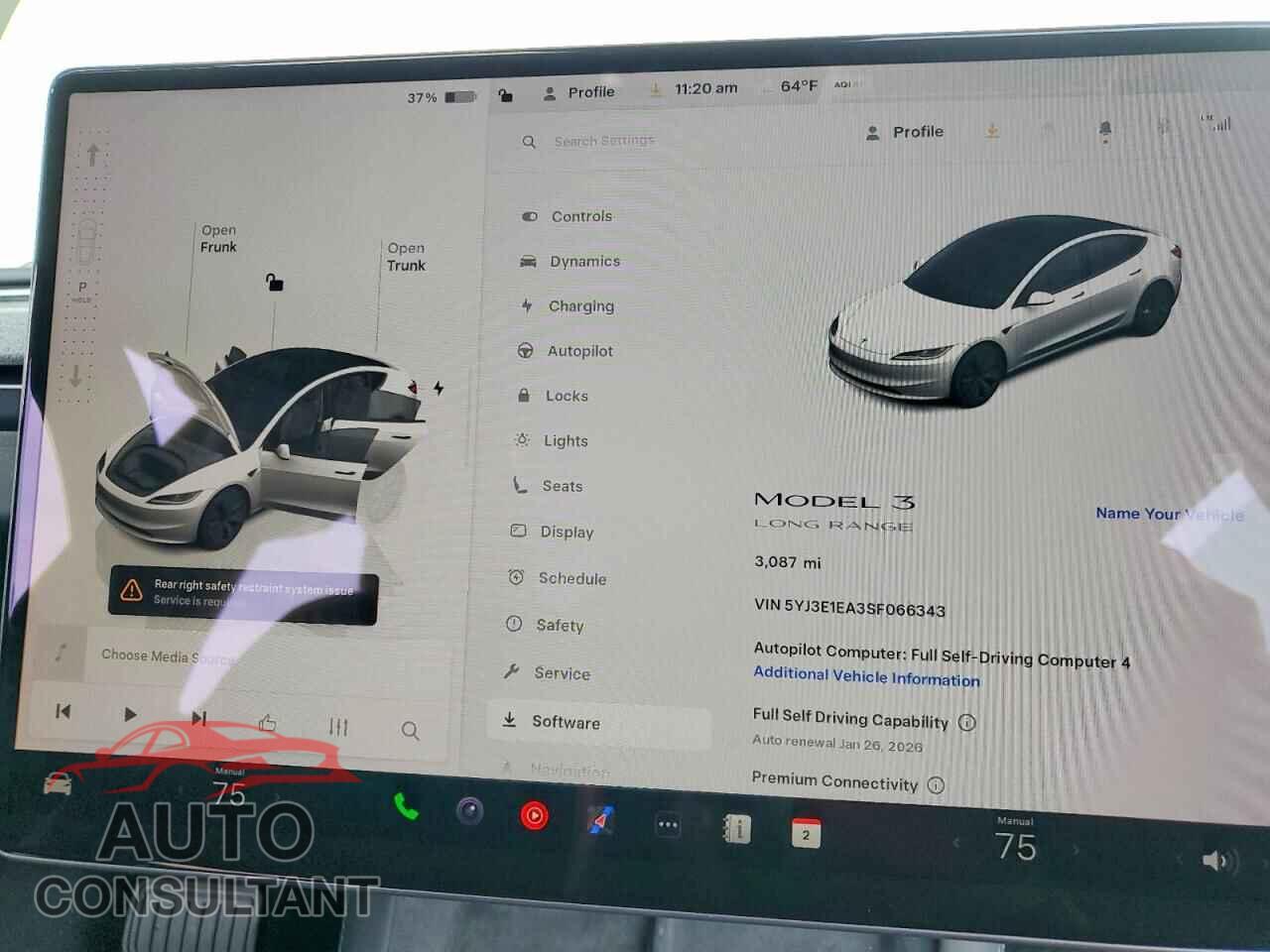 TESLA MODEL 3 2025 - 5YJ3E1EA3SF066343