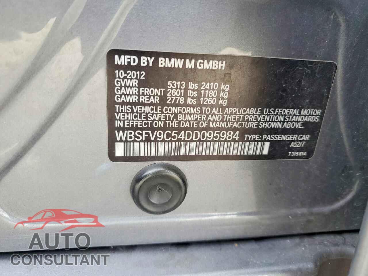 BMW M5 2013 - WBSFV9C54DD095984