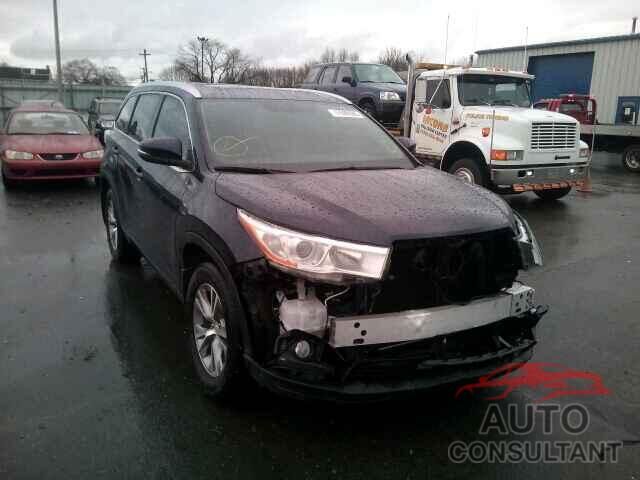 TOYOTA HIGHLANDER 2015 - 5TDJKRFH0FS090904