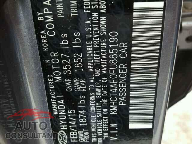 HYUNDAI ACCENT 2015 - KMHCT4AE0FU885190