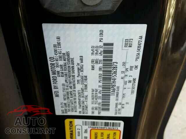 FORD MUSTANG 2015 - 1FA6P8TH4F5362873