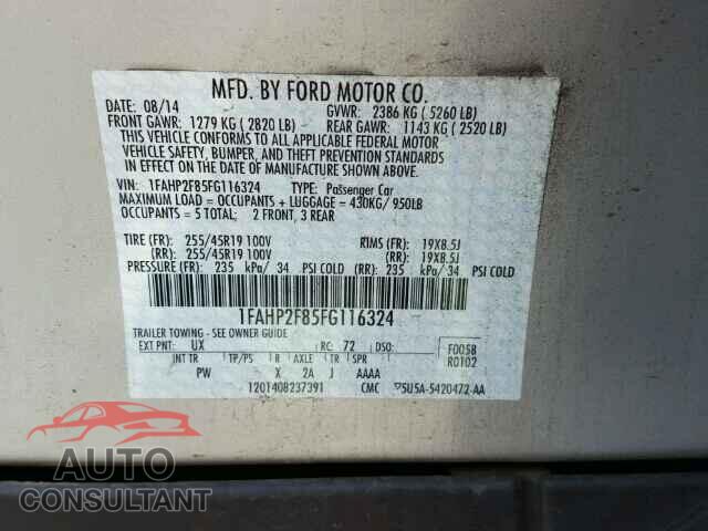 FORD TAURUS 2015 - 1FAHP2F85FG116324