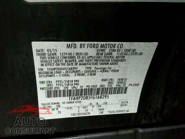 FORD TAURUS 2015 - 1FAHP2D85FG168295