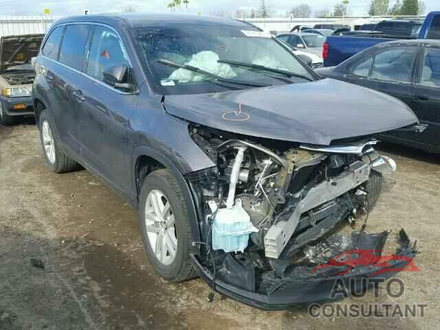 TOYOTA HIGHLANDER 2016 - 5TDZARFH1GS020464