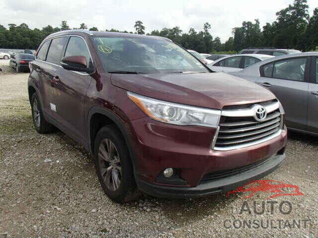 TOYOTA HIGHLANDER 2015 - 5TDKKRFH5FS053660