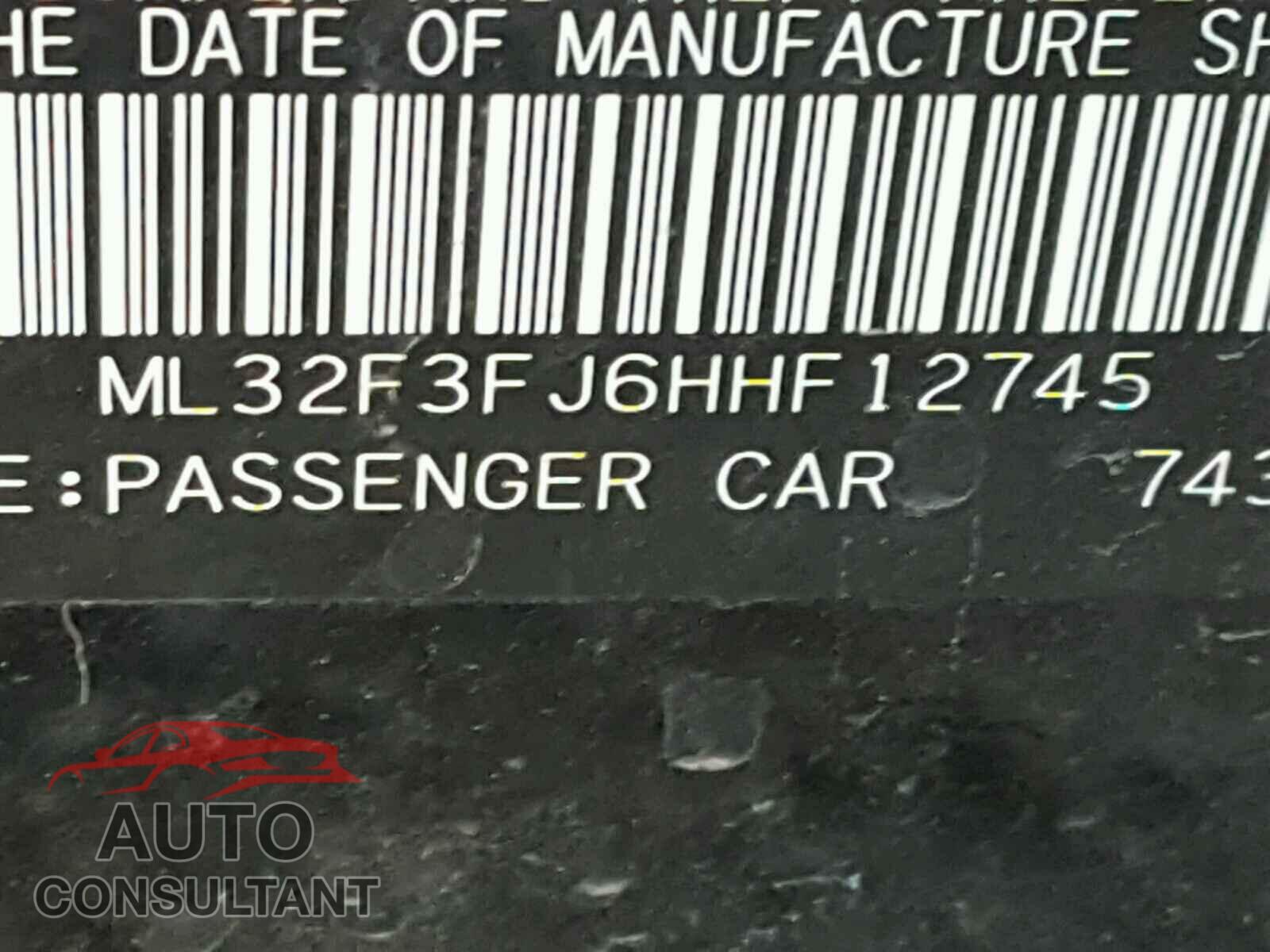 MITSUBISHI MIRAGE 2017 - ML32F3FJ6HHF12745