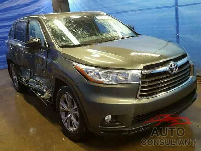 TOYOTA HIGHLANDER 2015 - 5TDJKRFH9FS085927