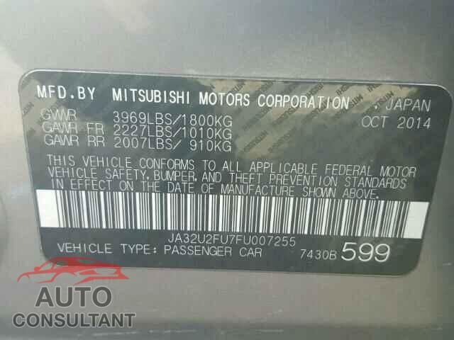 MITSUBISHI LANCER 2015 - JA32U2FU7FU007255