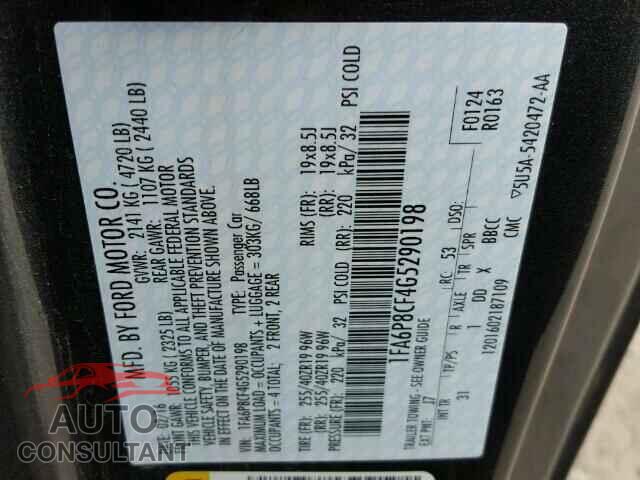 FORD MUSTANG 2016 - 1FA6P8CF4G5290198