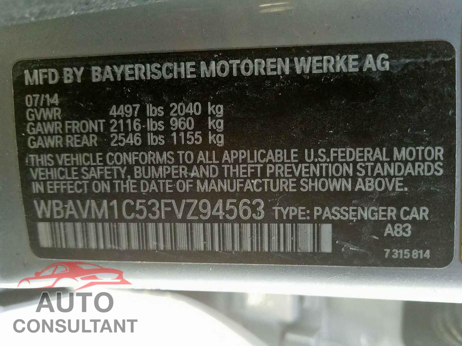 BMW X1 2015 - 3FADP4EJ0JM127695