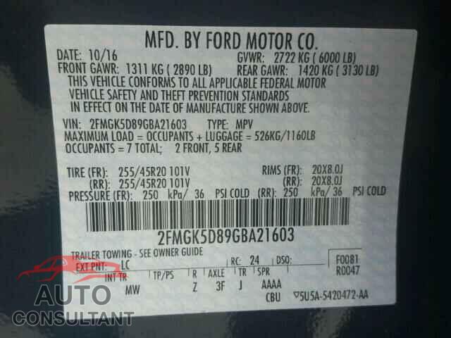 FORD FLEX 2016 - 2FMGK5D89GBA21603