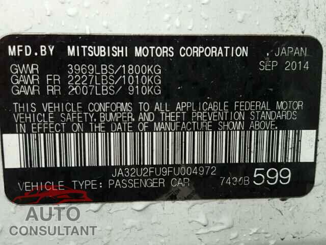MITSUBISHI LANCER 2015 - JA32U2FU9FU004972
