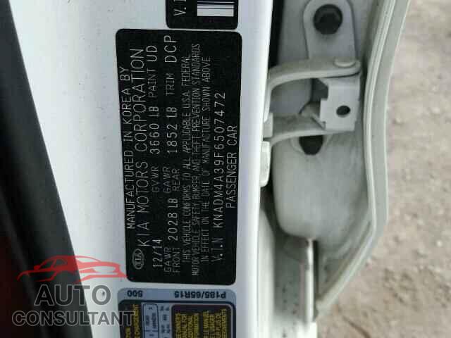 KIA RIO 2015 - KNADM4A39F6507472