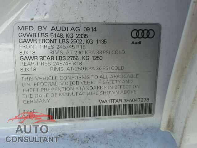 AUDI A4 2015 - WA1TFAFL3FA047278