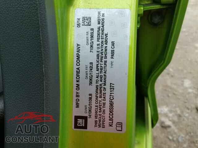 CHEVROLET SPARK 2015 - KL8CD6S96FC711377