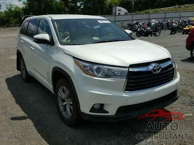 TOYOTA HIGHLANDER 2015 - 5TDBKRFH6FS149734