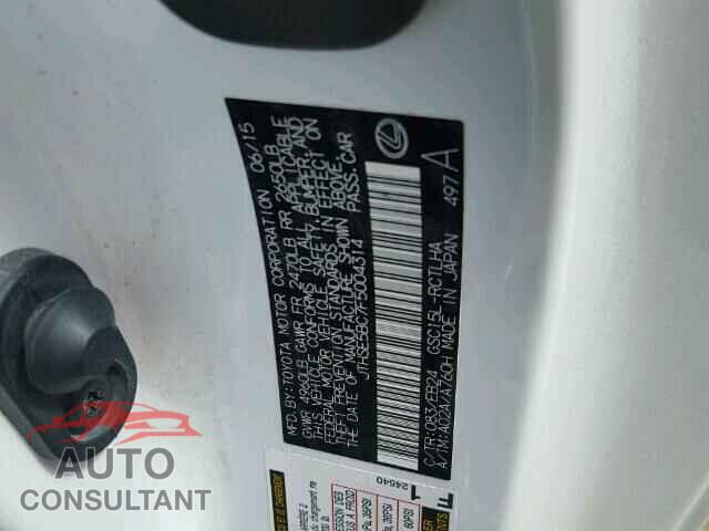 LEXUS RX350 2015 - JTHSE5BC7F5004314
