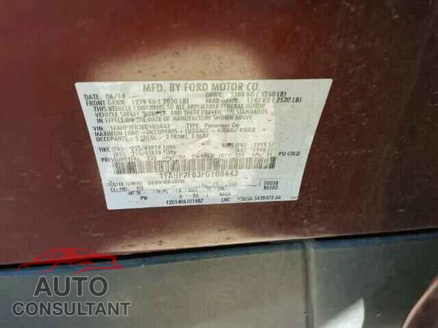 FORD TAURUS 2015 - 1FAHP2F83FG103443