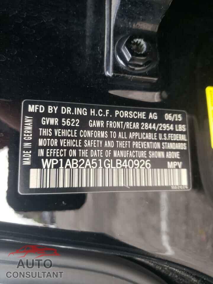 PORSCHE MACAN 2016 - WP1AB2A51GLB40926