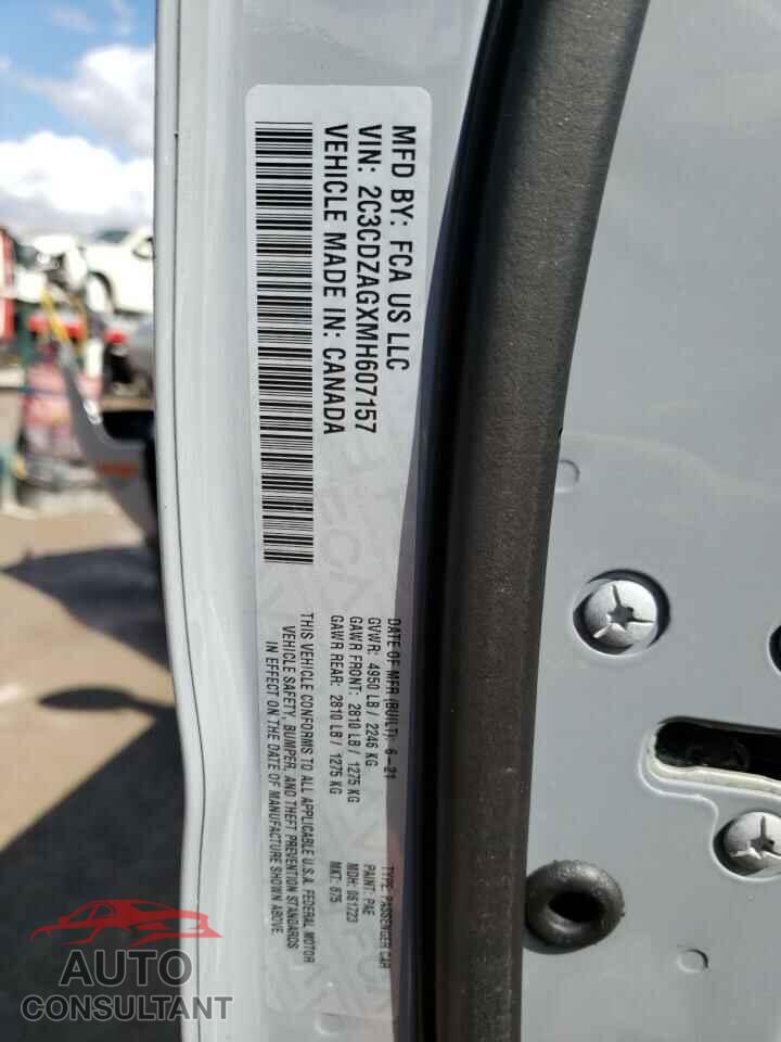 DODGE CHALLENGER 2021 - 2C3CDZAGXMH607157