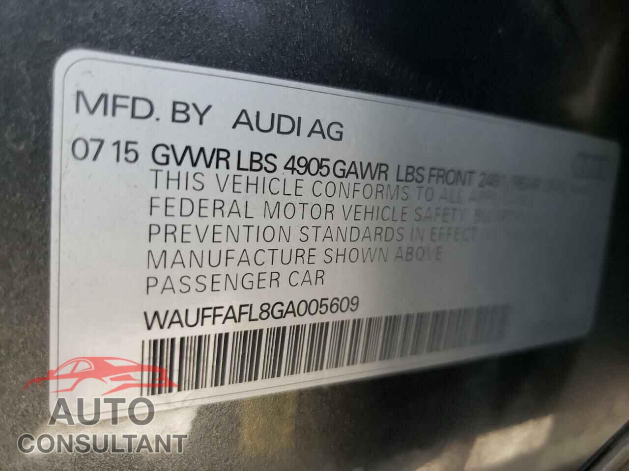 AUDI A4 2016 - WAUFFAFL8GA005609