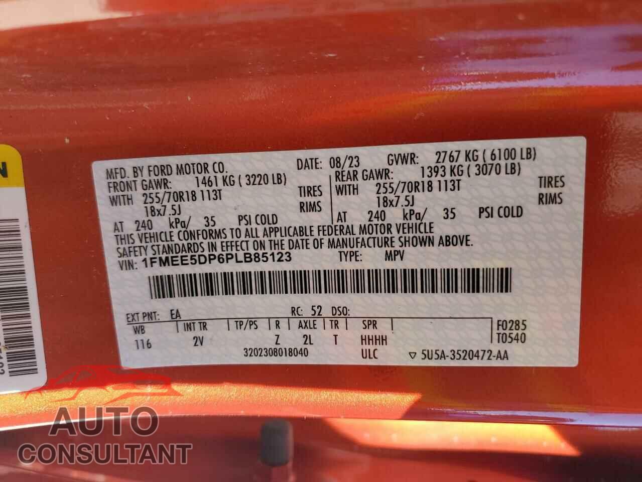FORD BRONCO 2023 - 1FMEE5DP6PLB85123