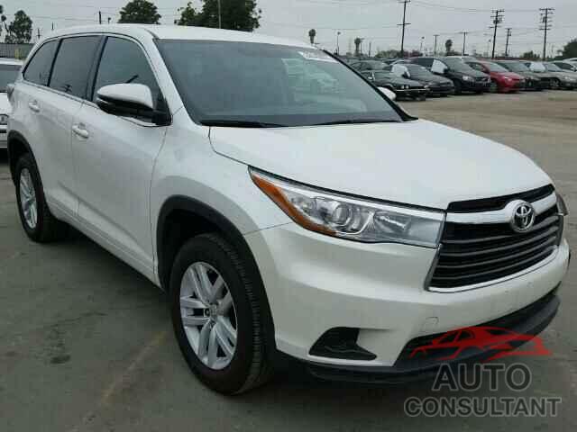 TOYOTA HIGHLANDER 2015 - 5TDZKRFH6FS114951