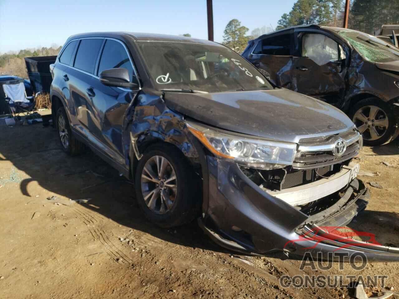 TOYOTA HIGHLANDER 2016 - 5TDZKRFH9GS150599