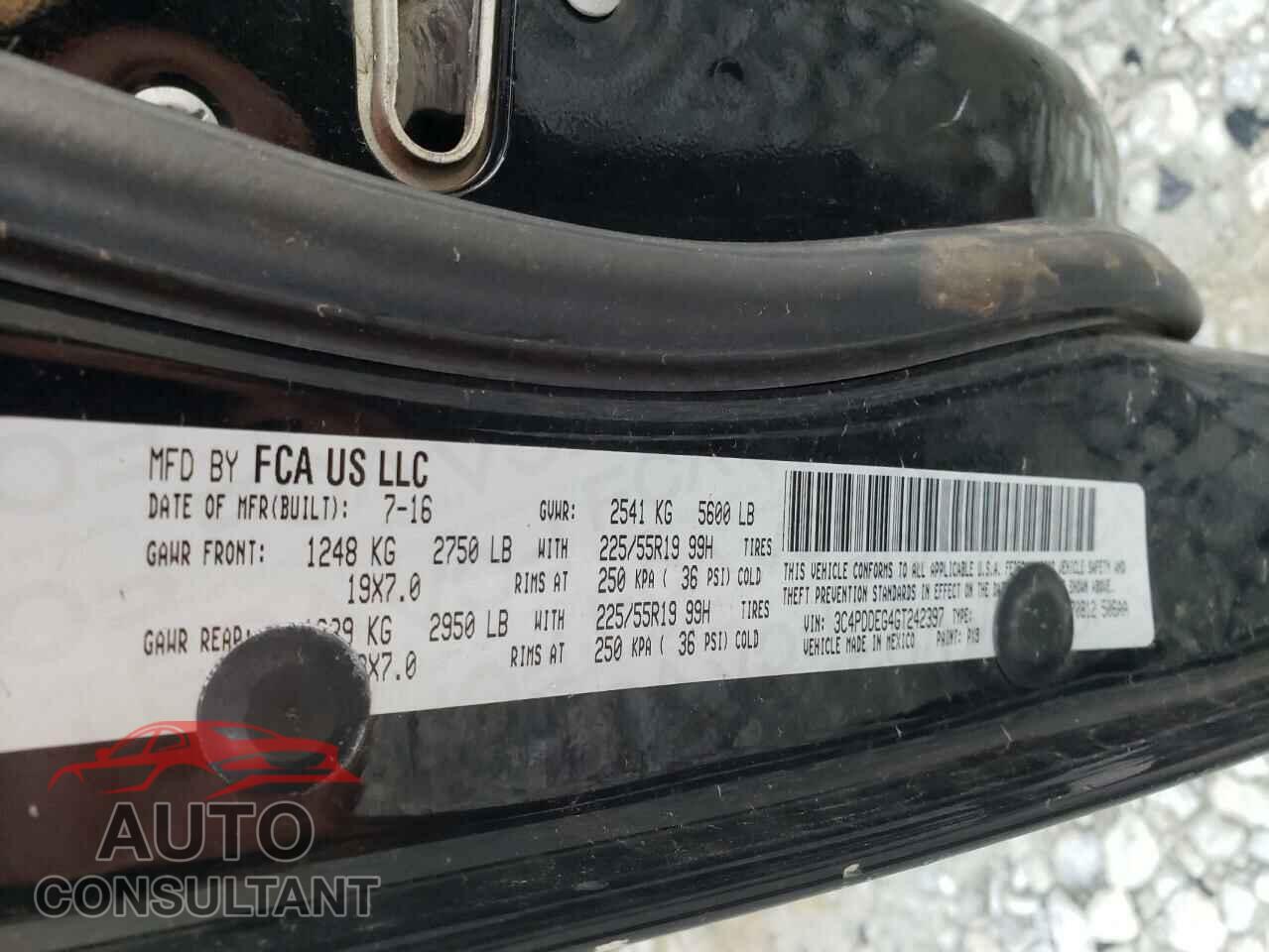 DODGE JOURNEY 2016 - 3C4PDDEG4GT242397