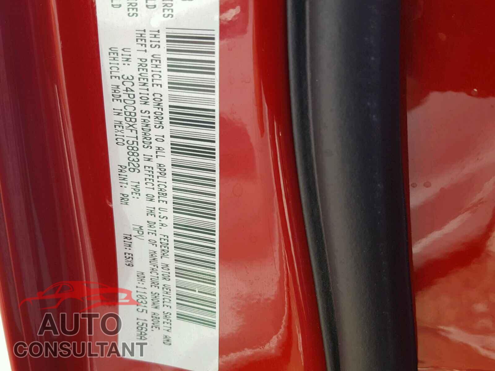 DODGE JOURNEY 2015 - 3C4PDCBBXFT588326