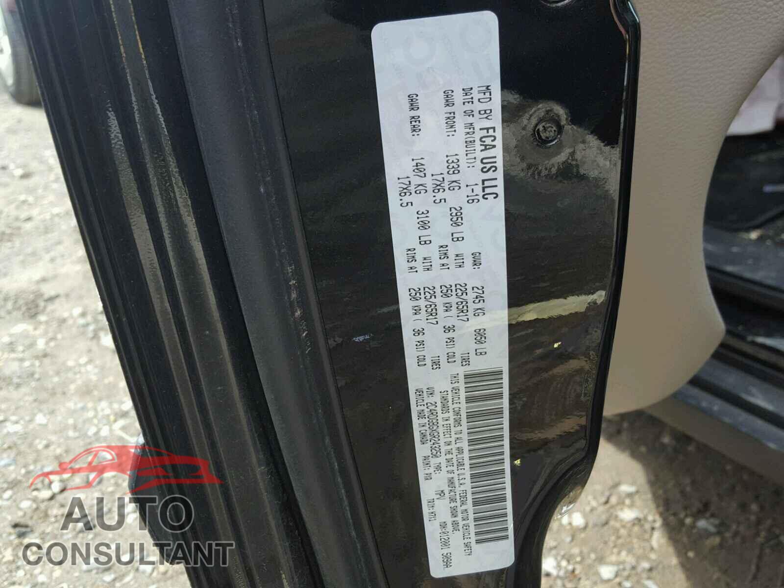 DODGE CARAVAN 2016 - 2C4RDGBGXGR243250