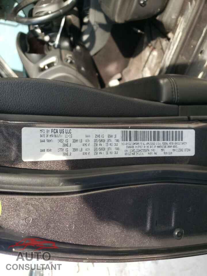 DODGE DURANGO 2017 - 1C4RDJDGXHC725074