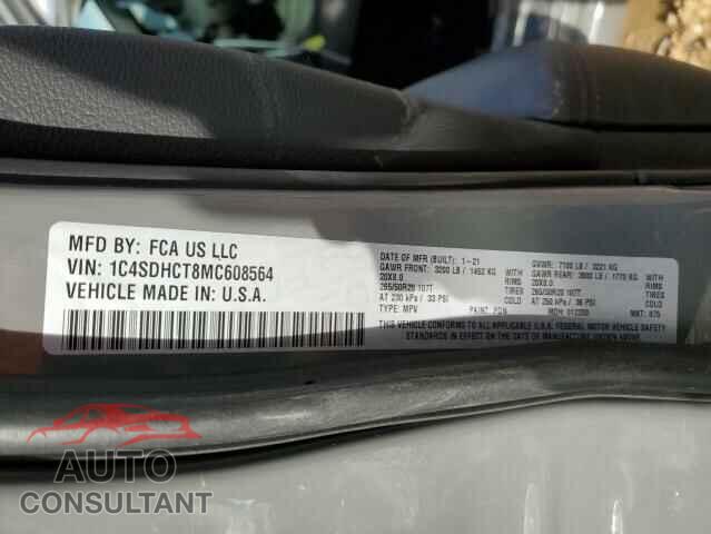 DODGE DURANGO 2021 - 1C4SDHCT8MC608564