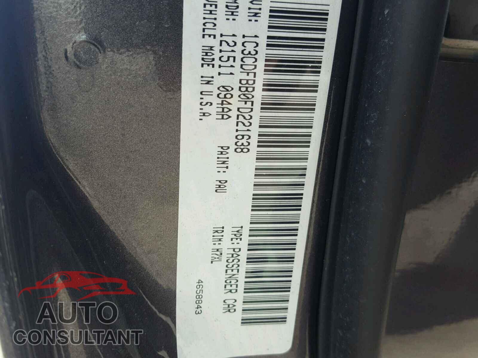 DODGE DART 2015 - 1C3CDFBB0FD221638