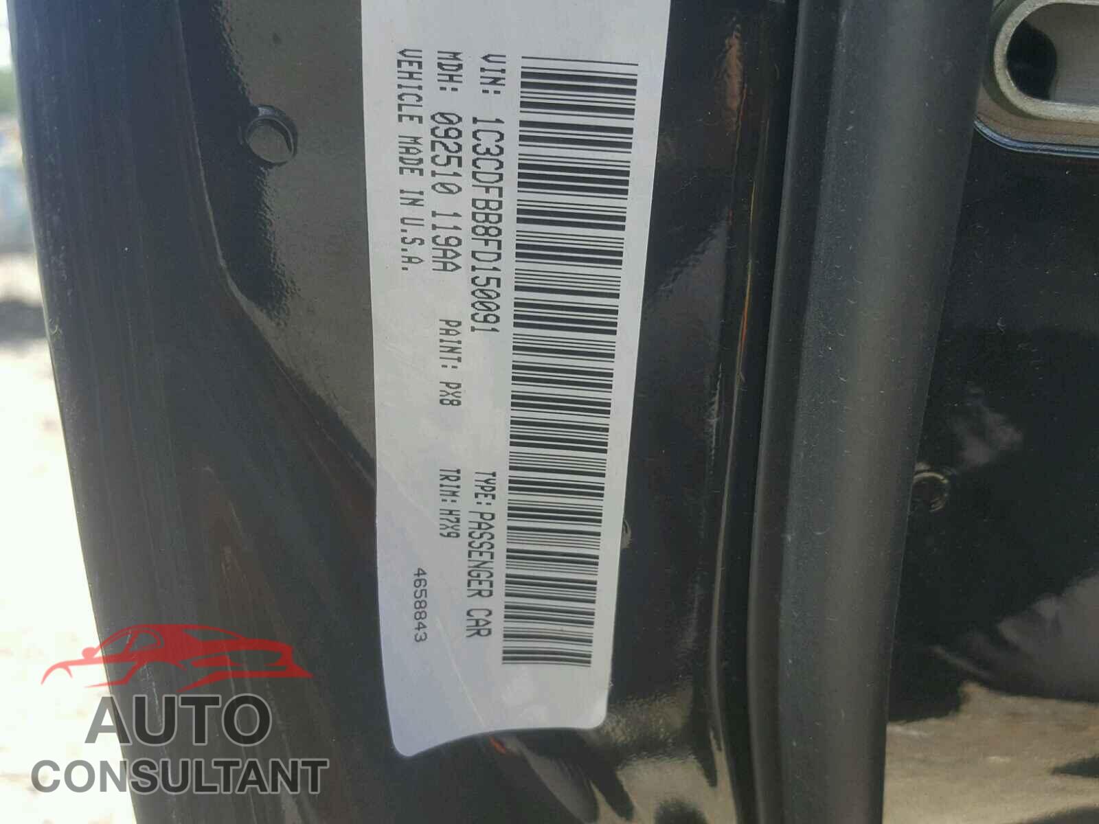 DODGE DART 2015 - 1C3CDFBB8FD150091