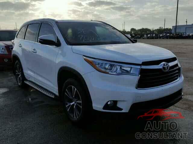 TOYOTA HIGHLANDER 2016 - 5TDJKRFH5GS292932