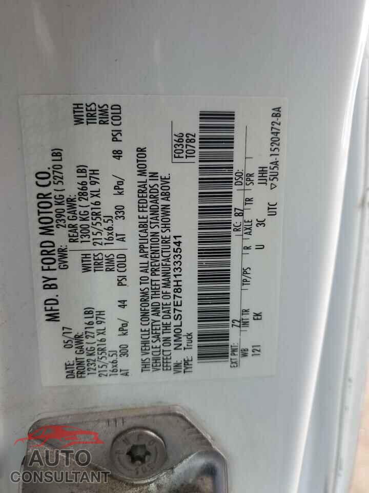 FORD TRANSIT 2017 - NM0LS7E78H1333541