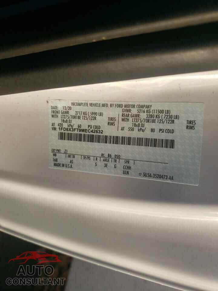 FORD F350 2021 - 1FD8X3FT9MEC42632