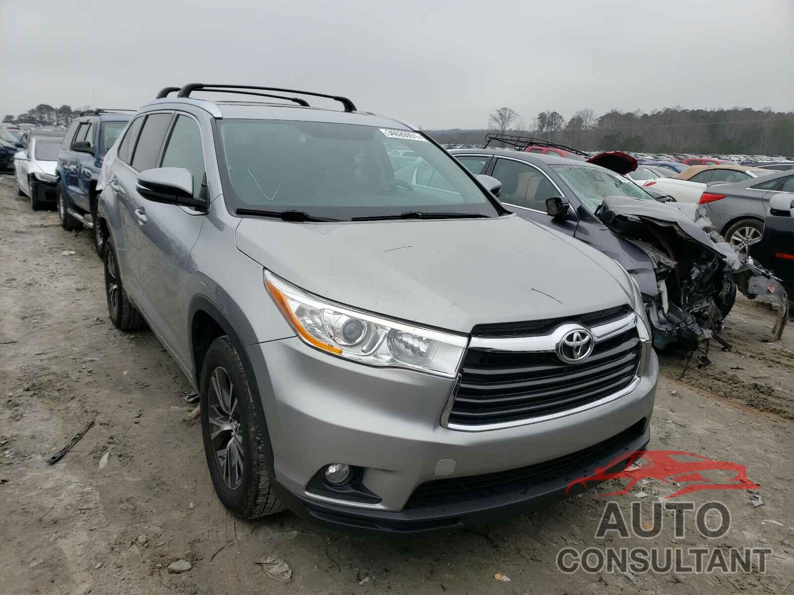 TOYOTA HIGHLANDER 2016 - 5TDKKRFH7GS501091