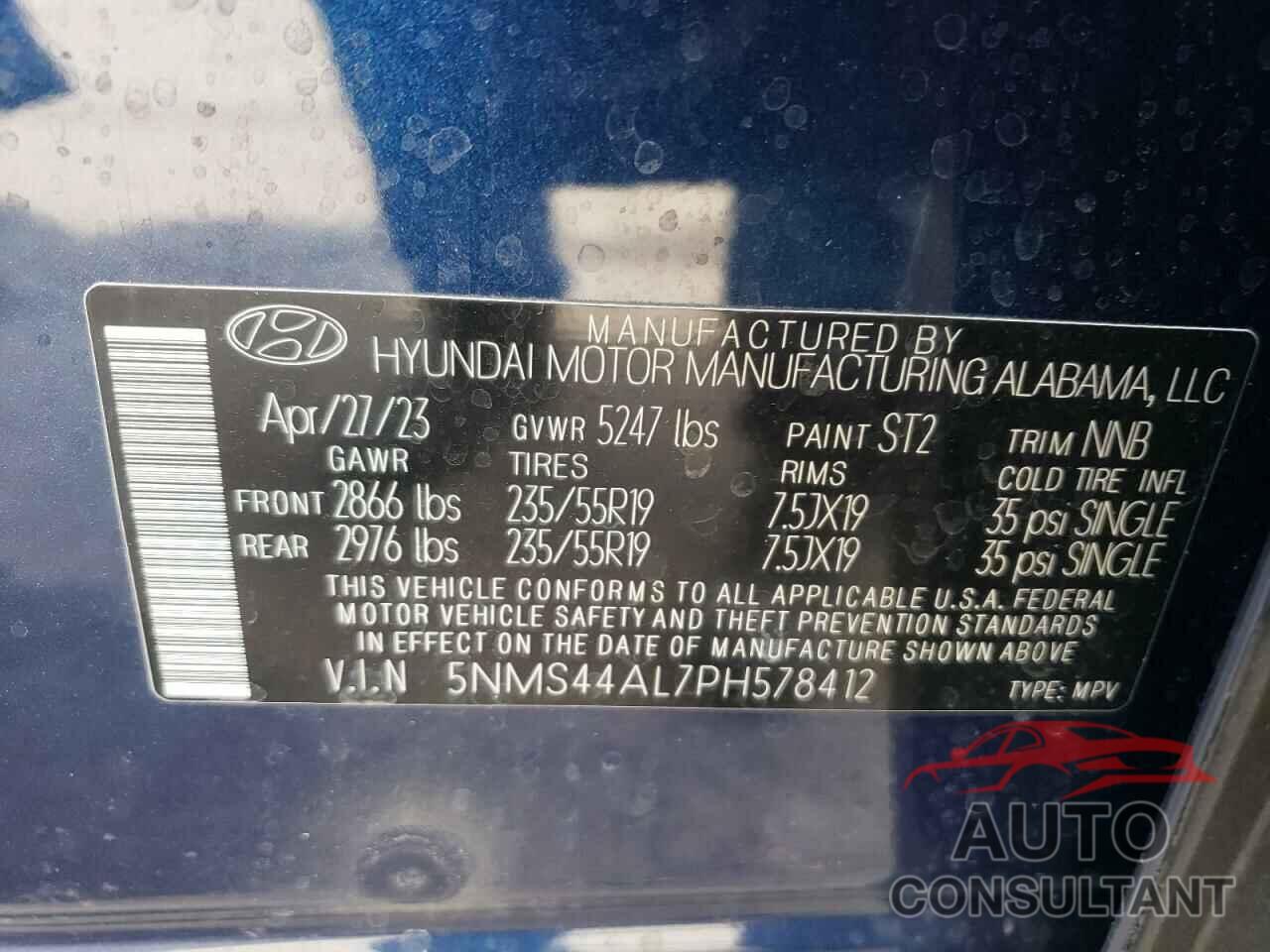 HYUNDAI SANTA FE 2023 - 5NMS44AL7PH578412